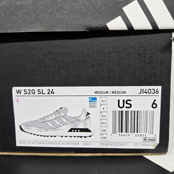 New adidas S2G 24 Spikeless Golf Grey Silver Metallic Women's Shoes Size 6 - Picture 8 of 8